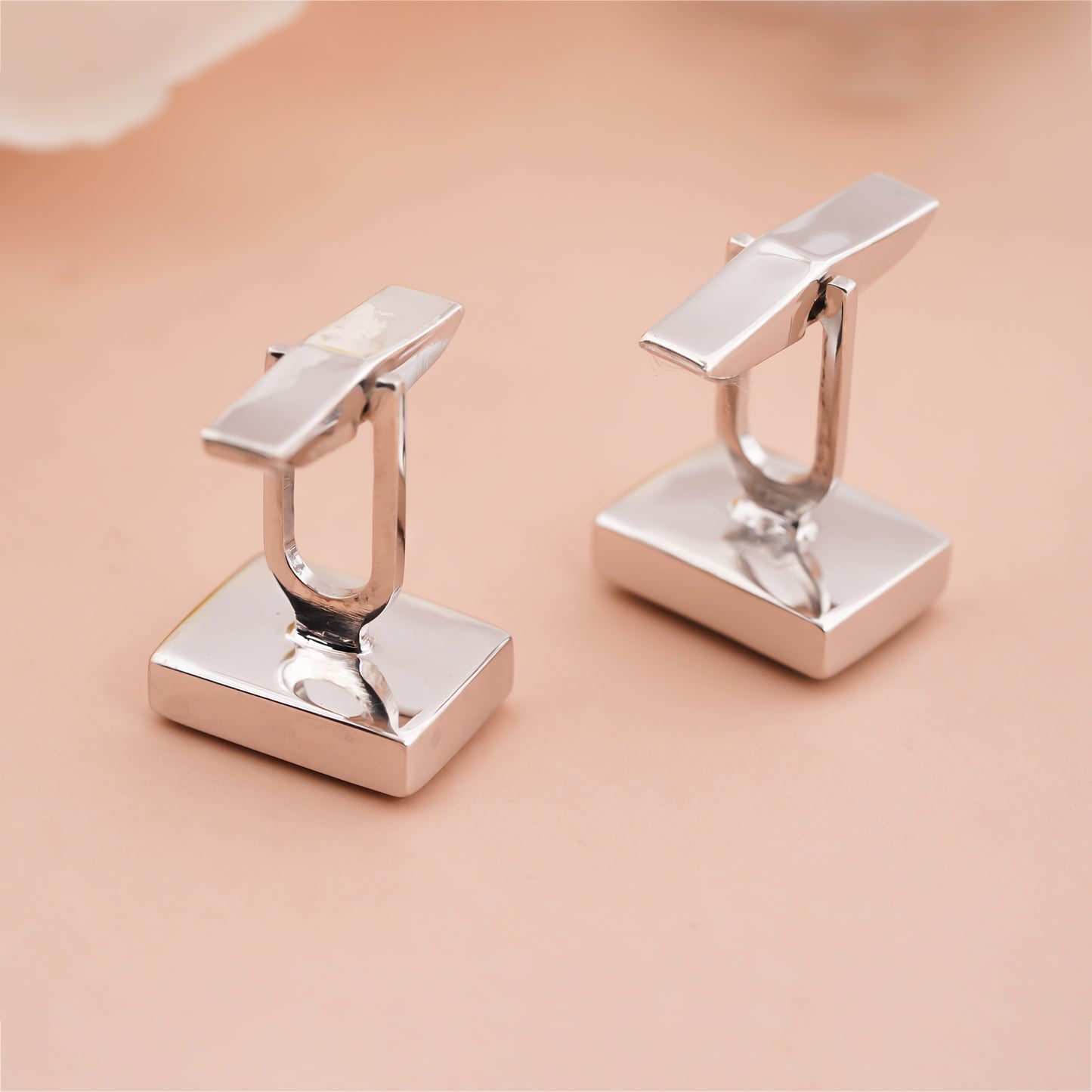 Silver Classic Black Diamond Cufflink