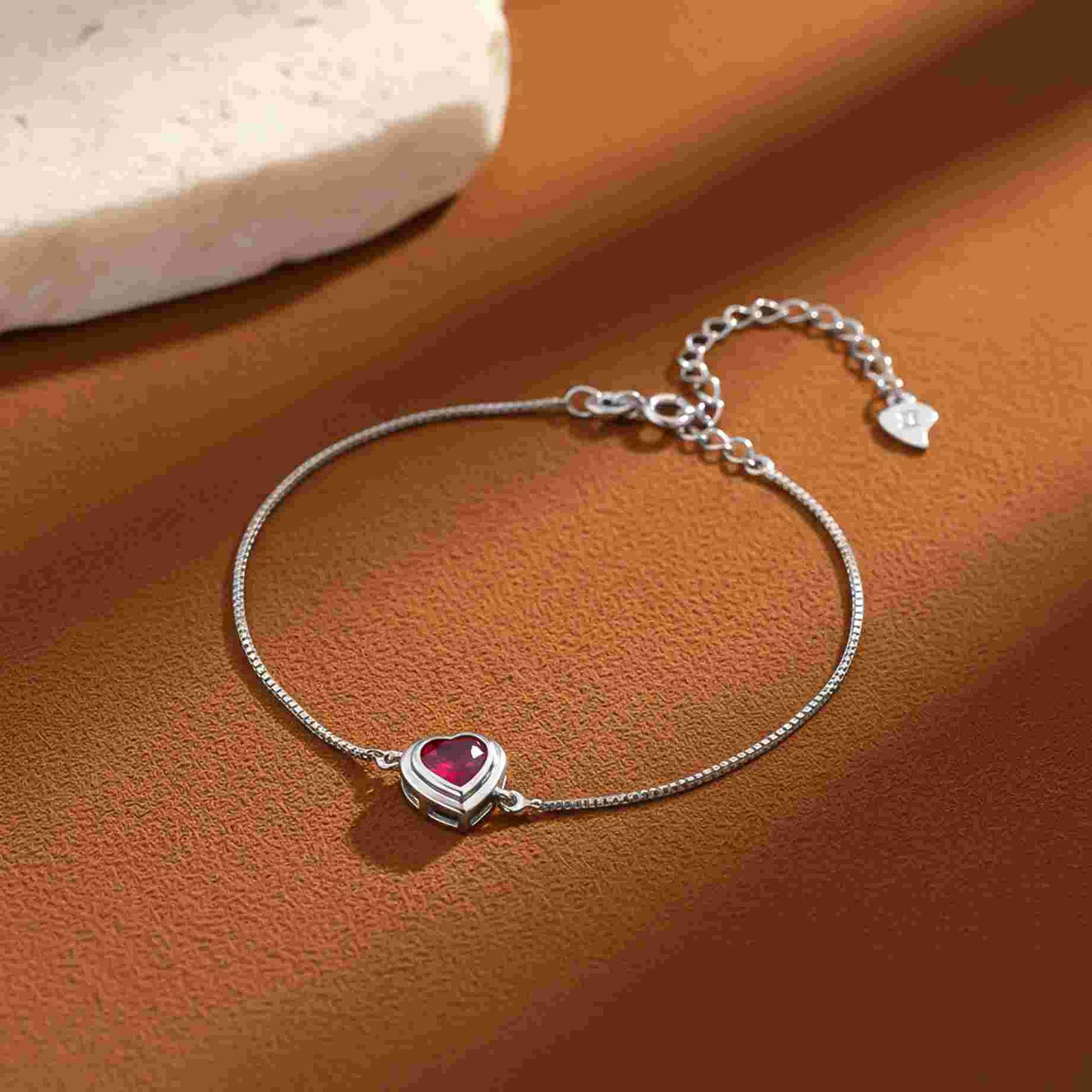 Silver Covered Heart Bracelet