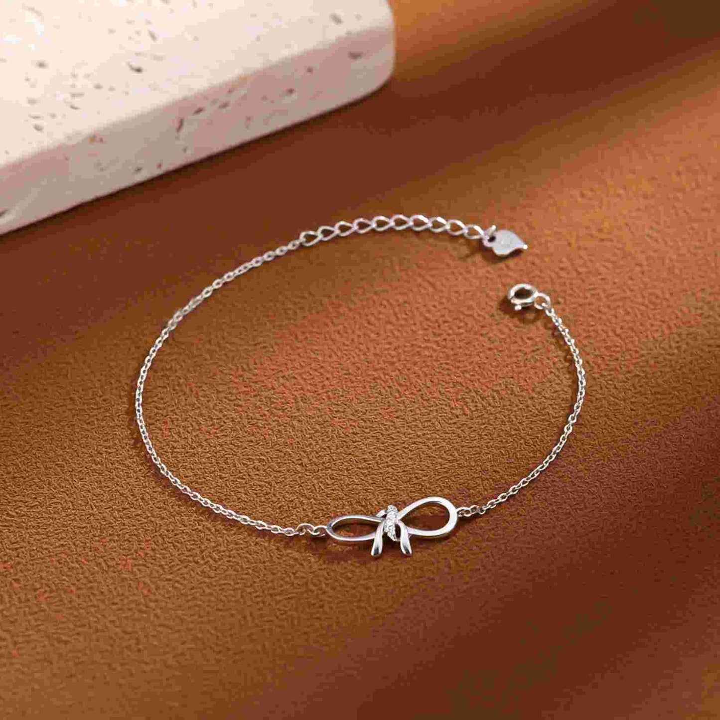 Silver Infinity Love Symbol Charm Bracelet