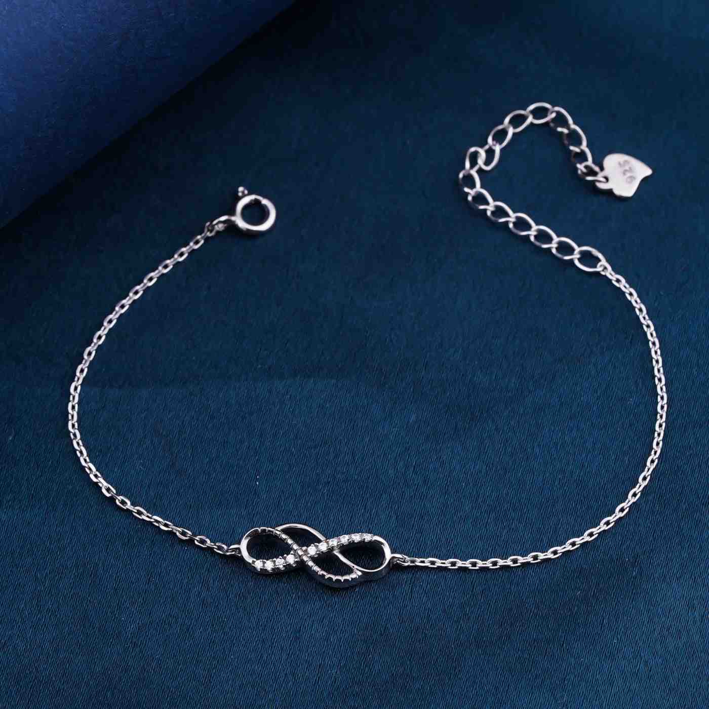Silver Twin Infinity Love Bracelet