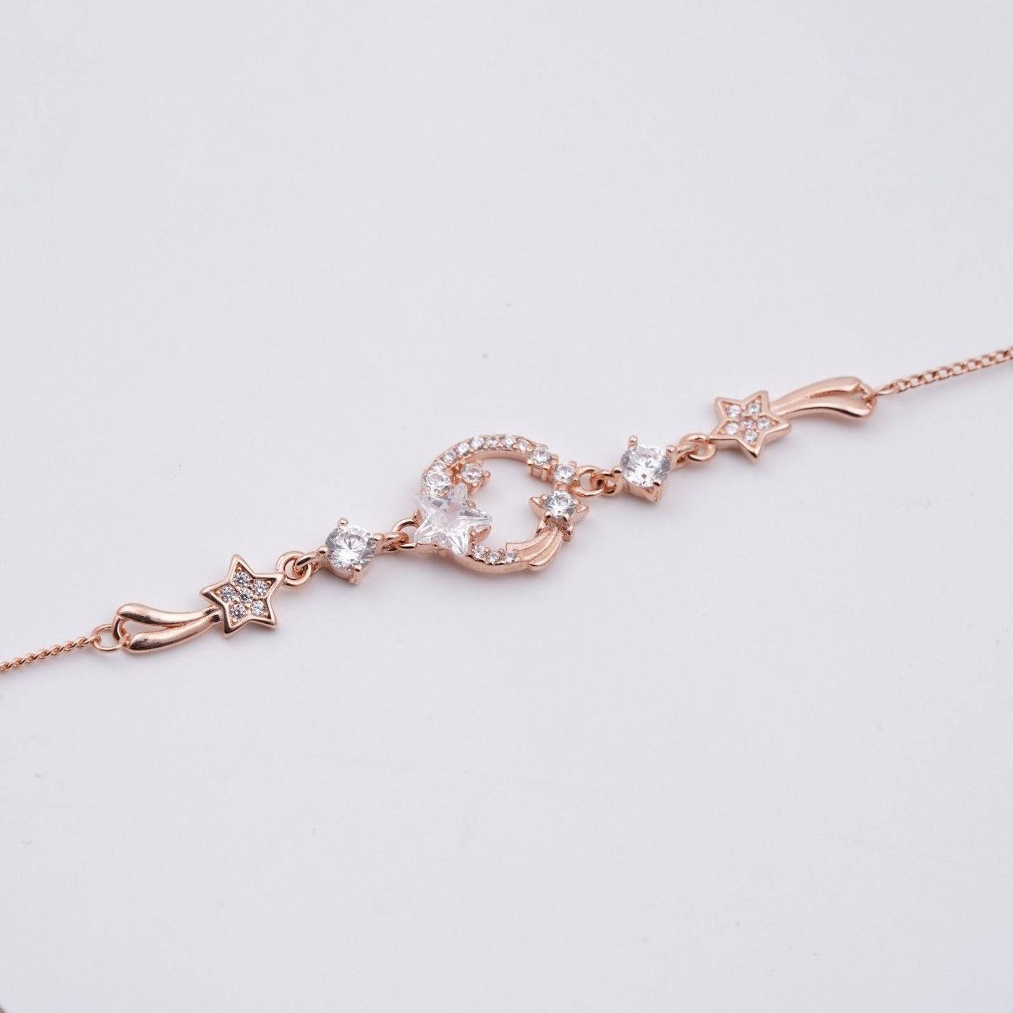 Rose Gold Star Circle Bracelet