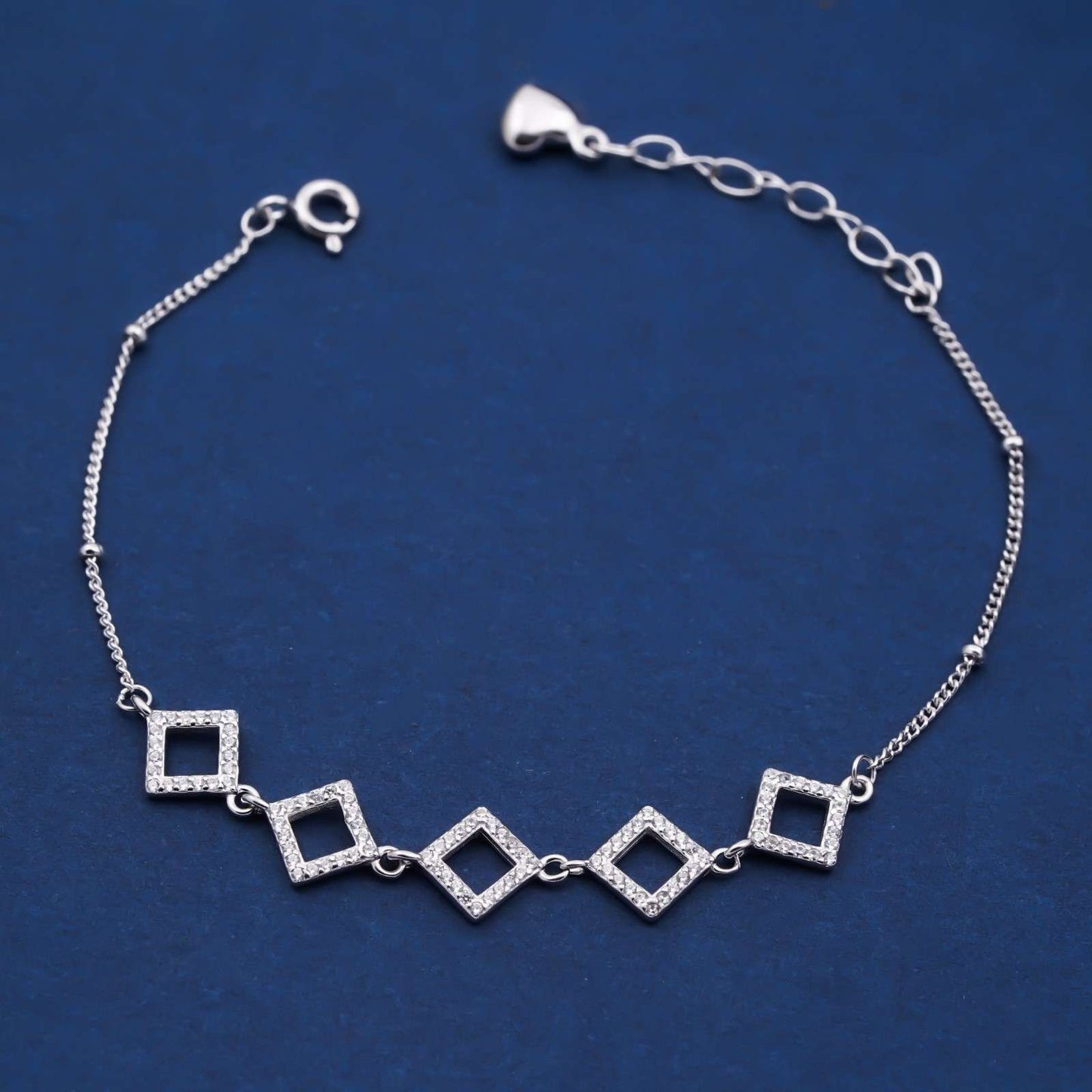 Silver Square Crush Bracelet