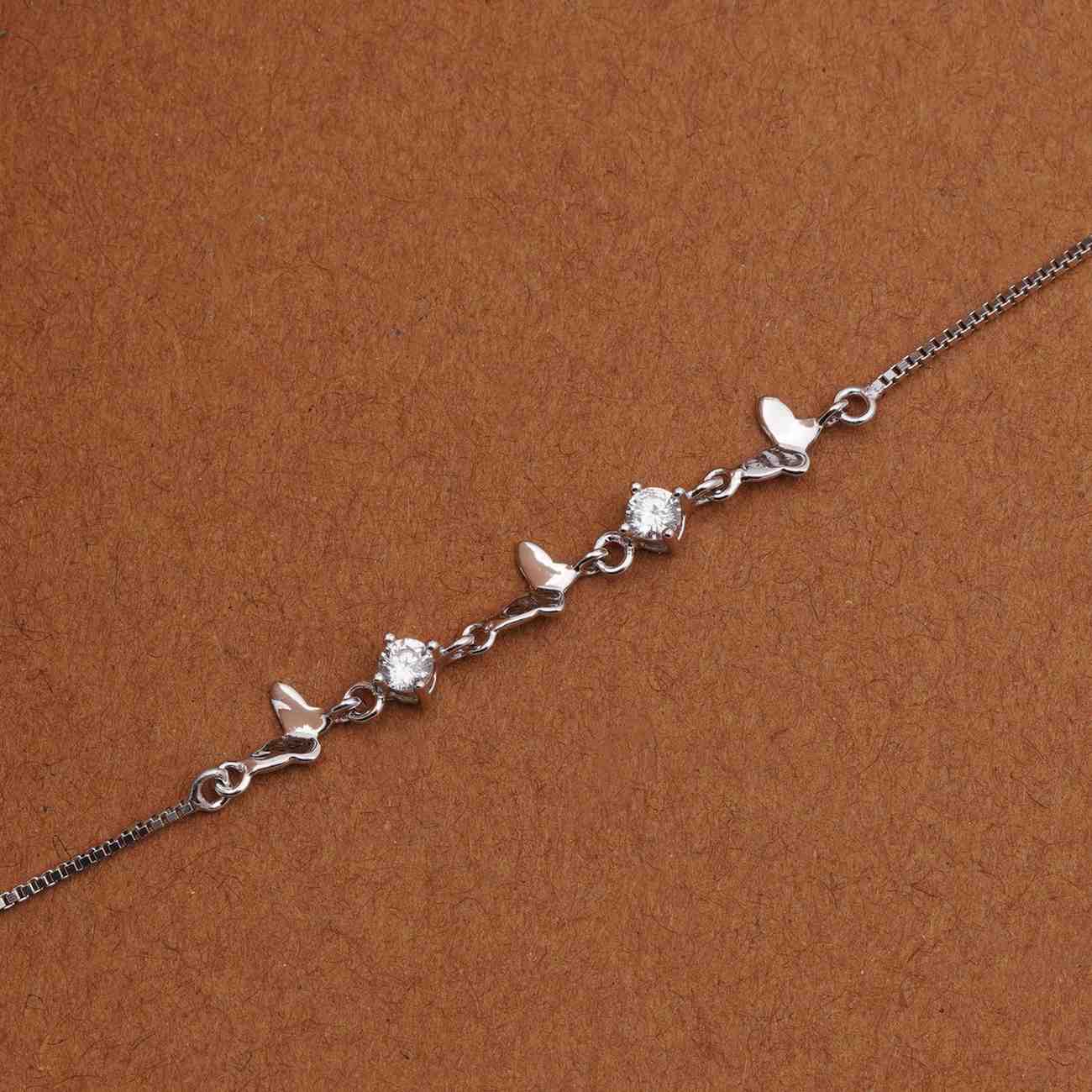 Silver Mini Butterflies Charm Bracelet