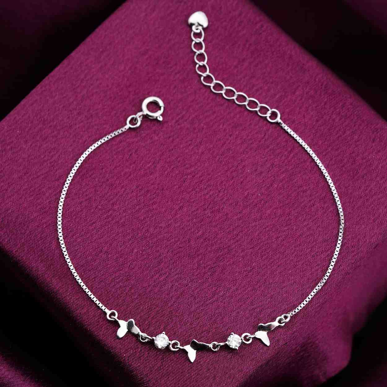 Silver Mini Butterflies Charm Bracelet