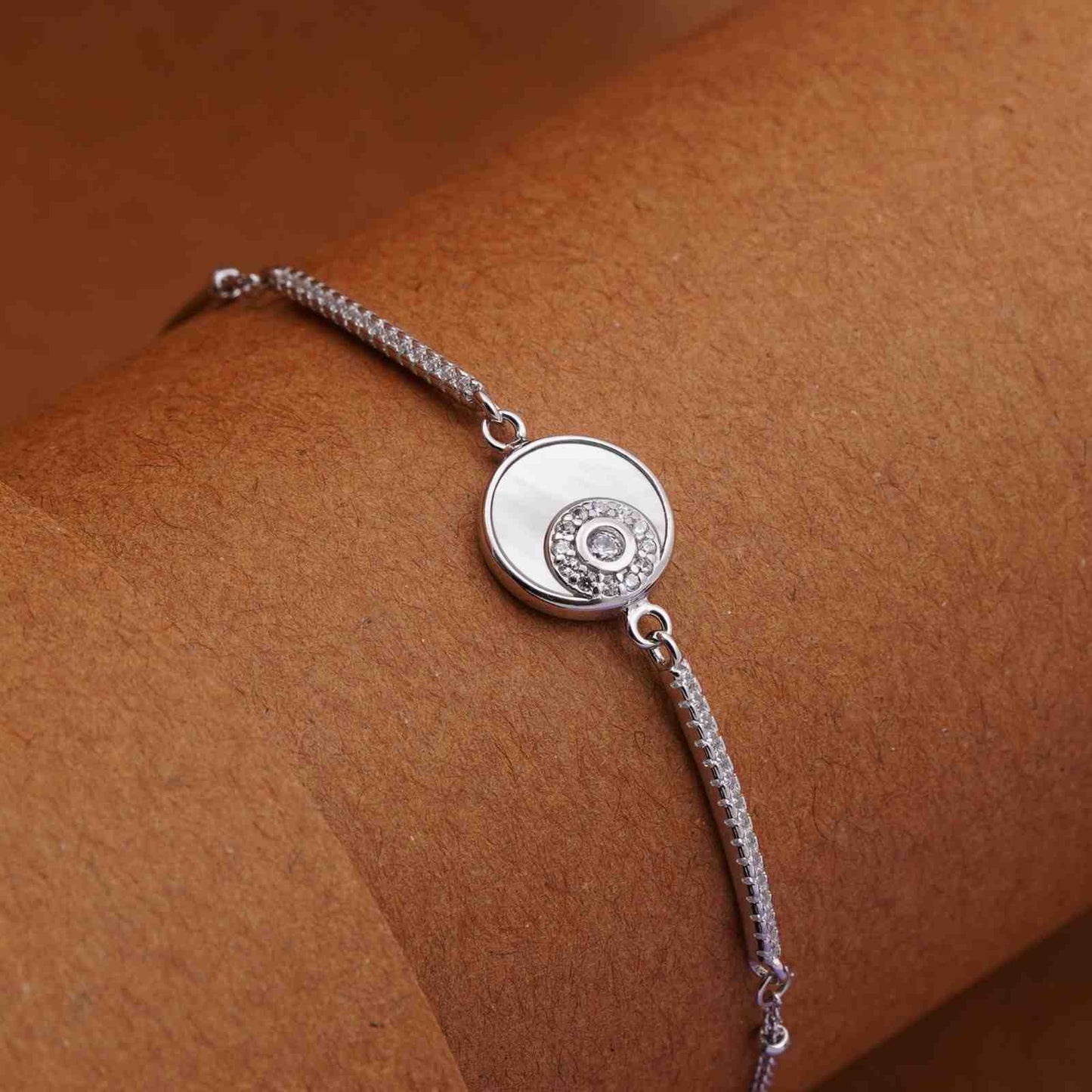 Silver Medallion Bracelet For Her