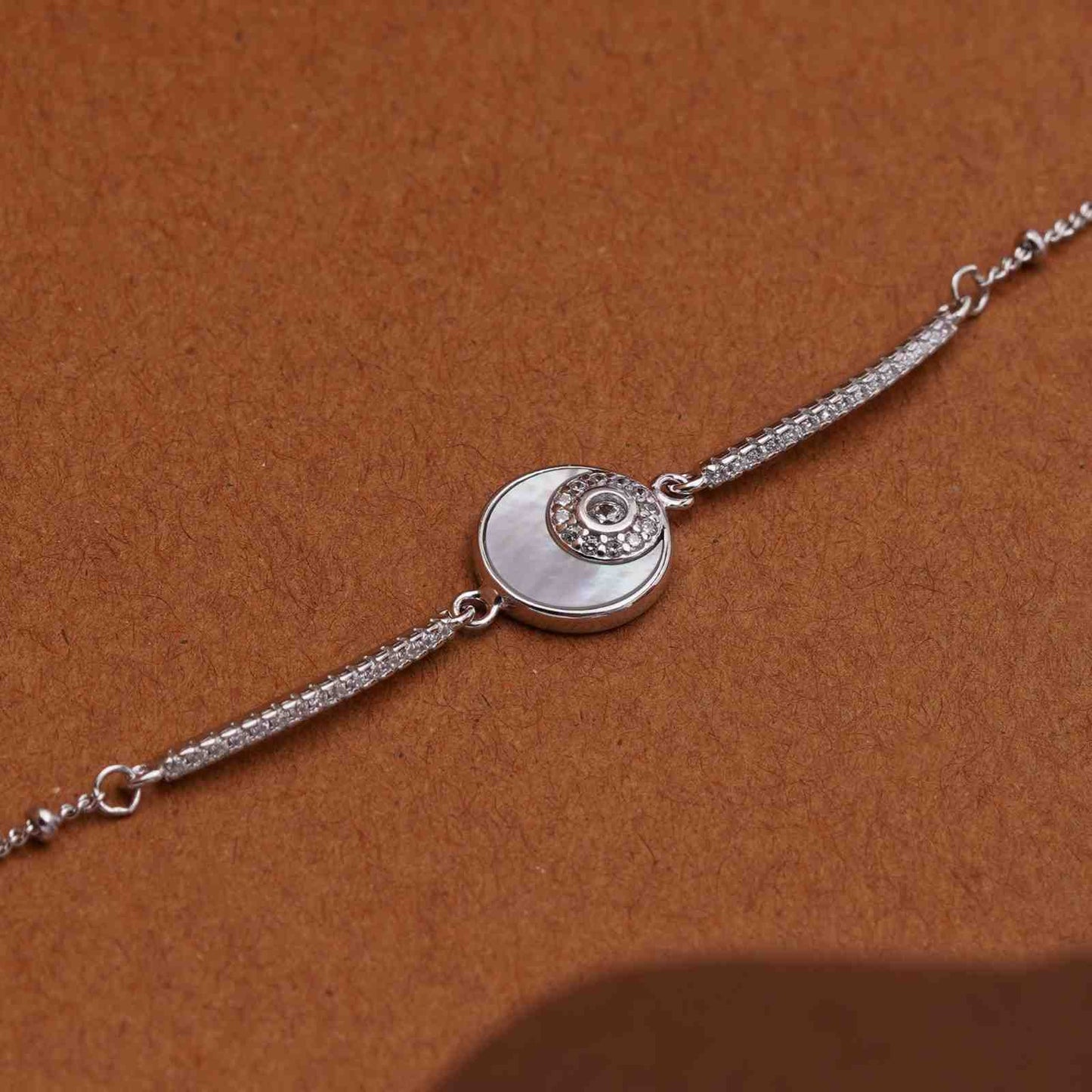 Silver Medallion Bracelet For Her