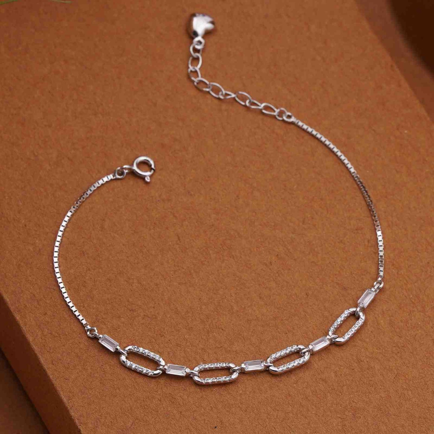 Silver Forever Linked Paperclick Bracelet