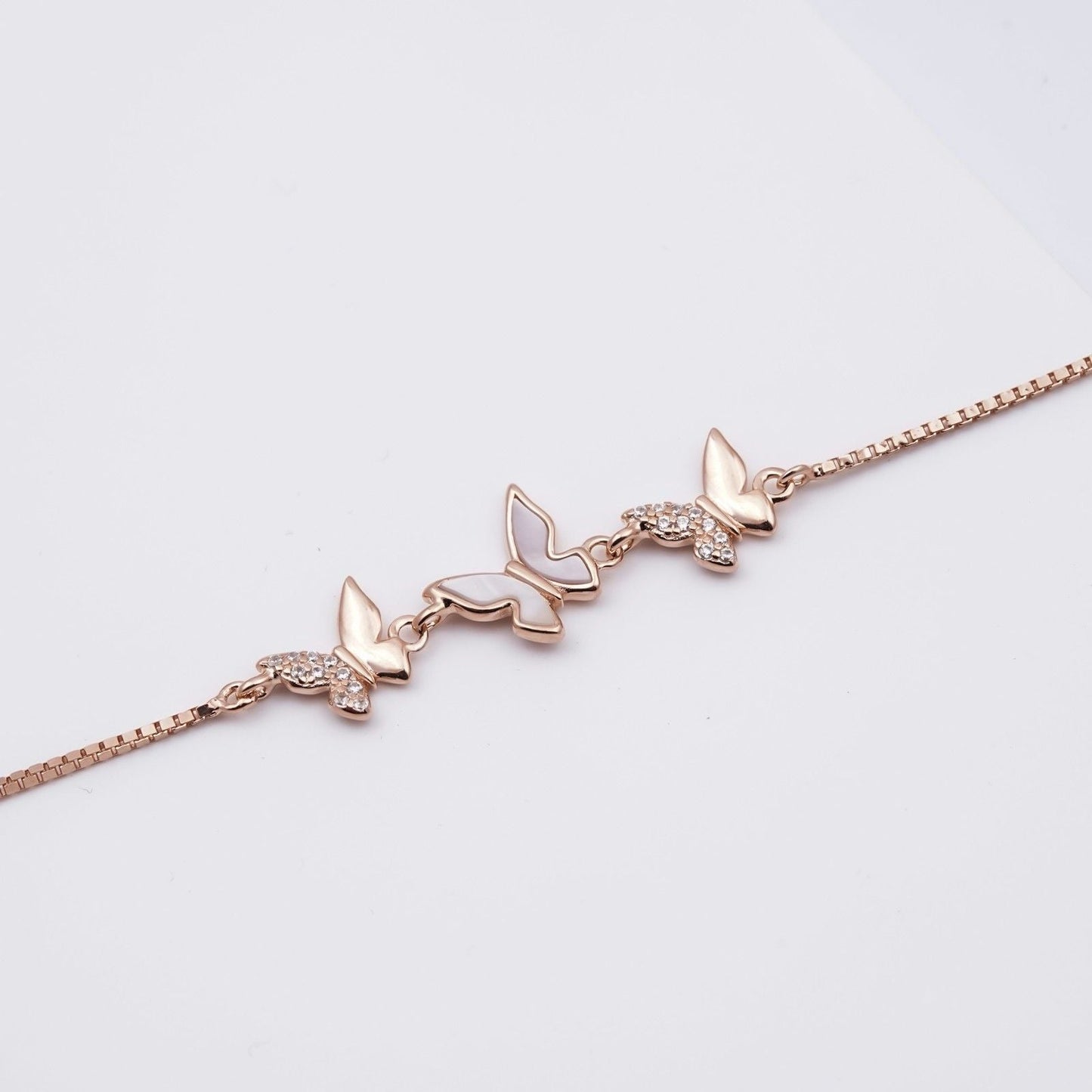 Rose Gold Butterfly Bracelet