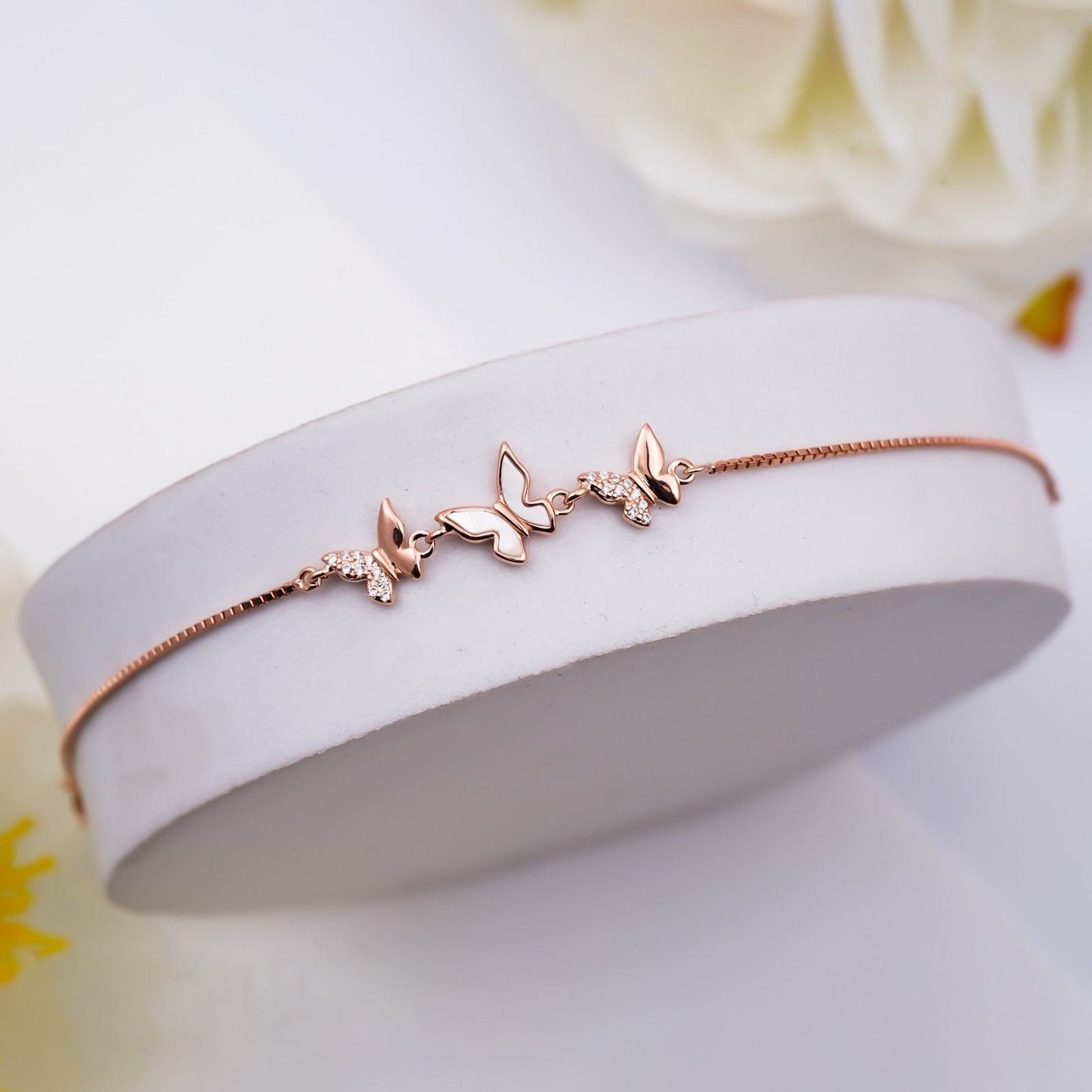 Rose Gold Butterfly Bracelet
