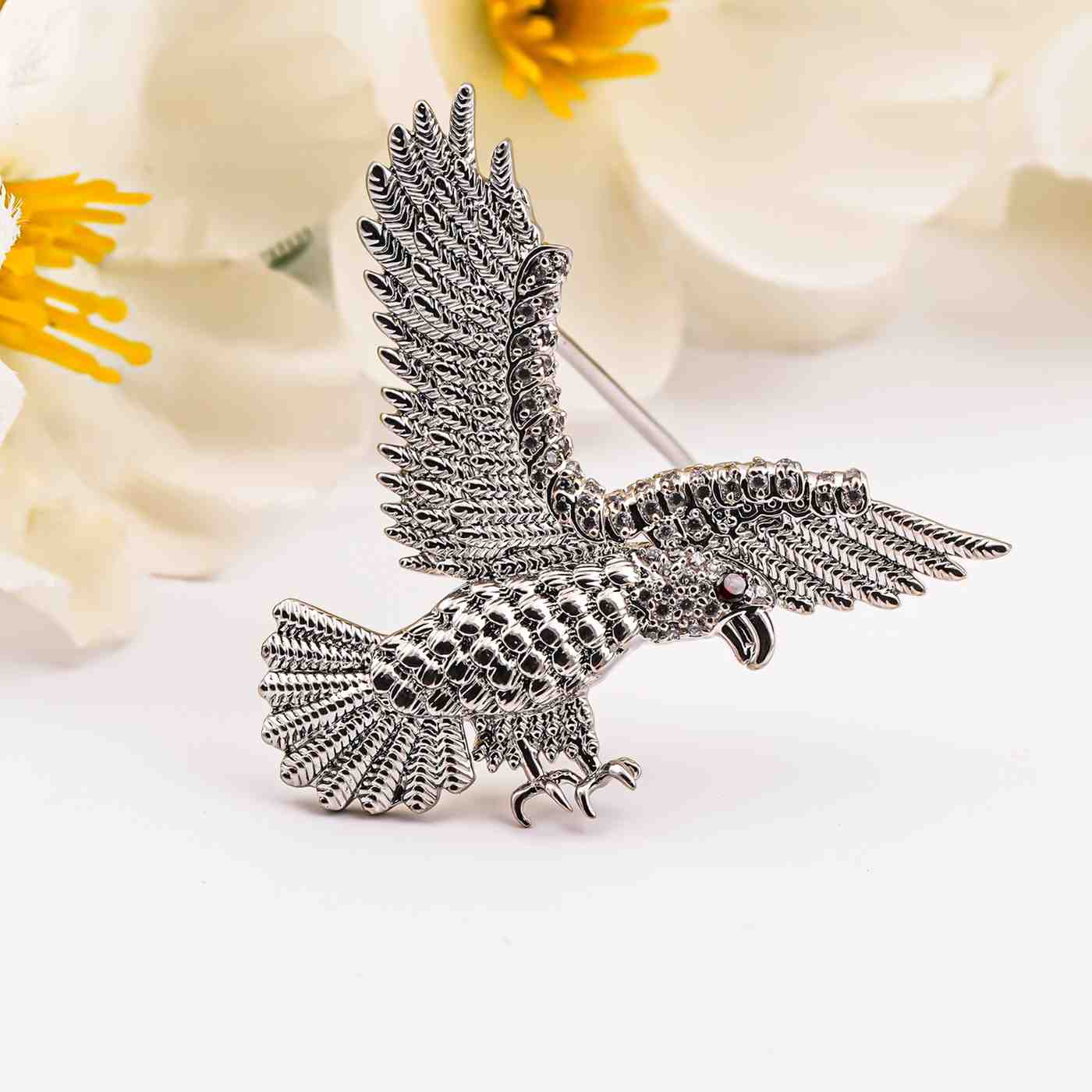 925 Sterling Silver Eagle Brooch Pin