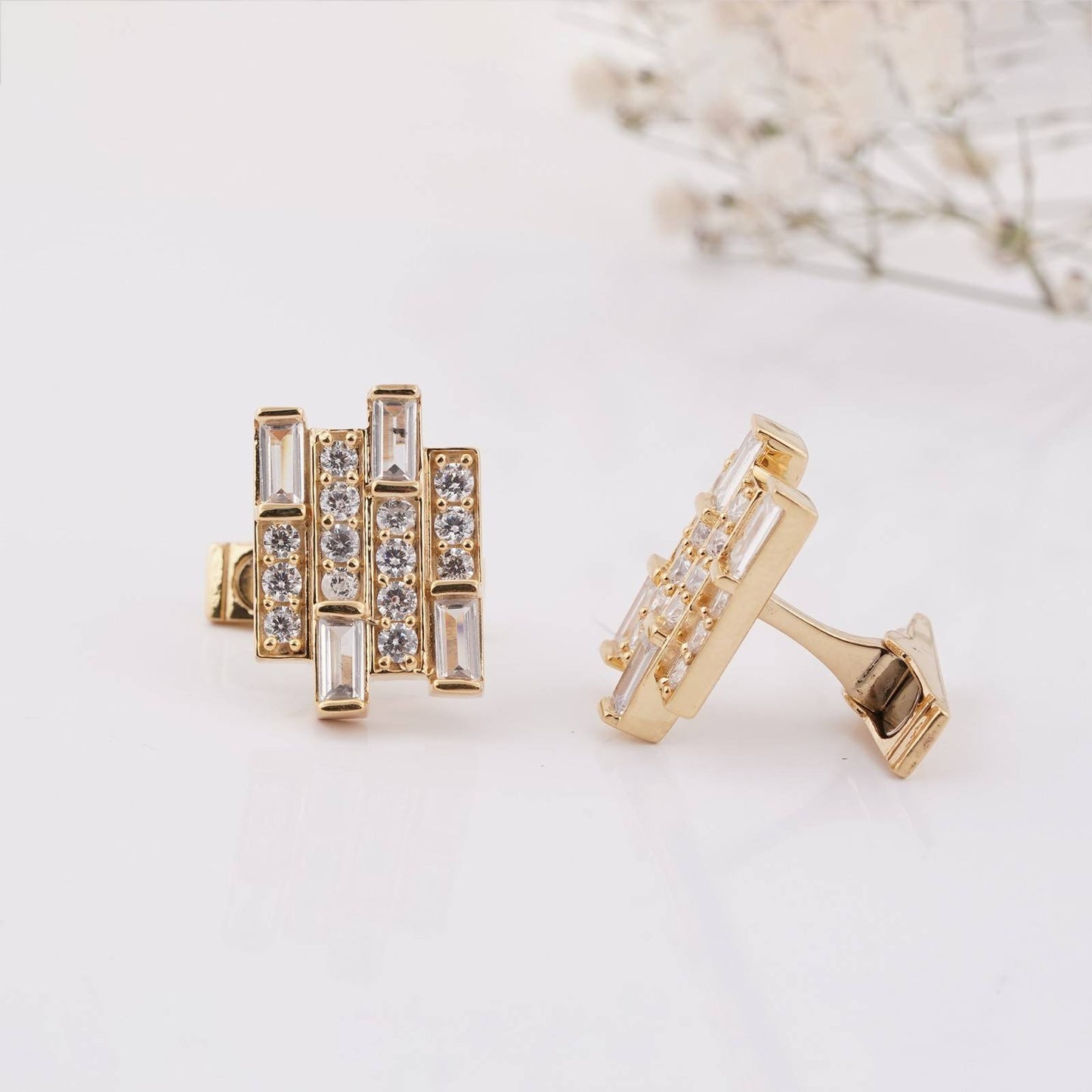 Silver Champion Cufflinks With 14K Gold Plated