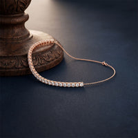 8.05 Ct Round Cut Lab Grown Diamond Classic Tennis Bracelet Rose Gold
