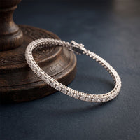1.95 Ct Round Cut Lab Grown Diamond Classic Line Tennis Bracelet for Women White
