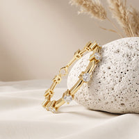 5.60 Ct Round Cut Lab Grown Diamond Open Cuff Bangle Bracelet for Women Gold