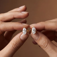 0.50 Ct Oval Cut Lab Grown Diamond Classic Solitaire Stud Earrings for Women Gold