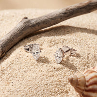 0.50 Ct Oval Cut Lab Grown Diamond Classic Solitaire Stud Earrings for Women White