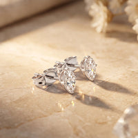 0.50 Ct Oval Cut Lab Grown Diamond Classic Solitaire Stud Earrings for Women White