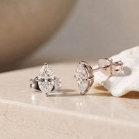 0.50 Ct Oval Cut Lab Grown Diamond Classic Solitaire Stud Earrings for Women White