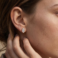 1.00 Ct Oval Cut Lab Grown Diamond Solitaire Stud Earrings for Women Rose Gold
