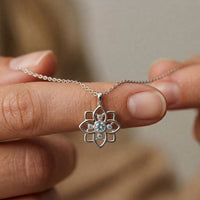 0.45CTW Round Cut Lab Grown Diamond Floral Blossom Pendant Necklace for Women White
