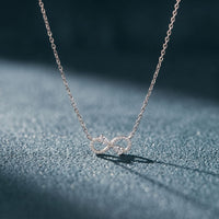 0.70CTW Pear Cut Lab Grown Diamond Infinity Pendant Necklace White