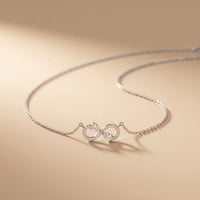 0.70CTW Pear Cut Lab Grown Diamond Infinity Pendant Necklace White