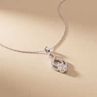 1.10CTW Pear Cut Lab Grown Diamond Infinity Drop Pendant Necklace White