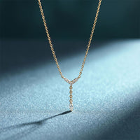 0.30CTW Round & Marquise Cut Lab Grown Diamond Drop Pendant Necklace Gold