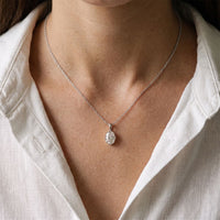 1CTW Oval Cut Lab Grown Diamond Grace Solitaire Pendant Necklace White