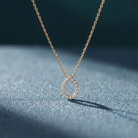1.05 Ct Round Cut Lab Grown Diamond Pear Shape Pendant for Women Gold