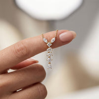 3.50 Ct Multi Cut Lab Grown Diamond Drop Pendant for Women Gold
