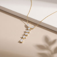 3.50 Ct Multi Cut Lab Grown Diamond Drop Pendant for Women Gold
