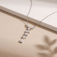3.50 Ct Multi Cut Lab Grown Diamond Drop Pendant for Women White
