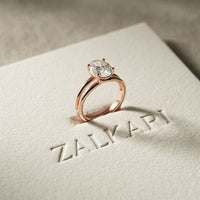 Oval Lab Grown Diamond Split Shank Engagement Ring For Women Rose Gold