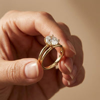 Oval Lab Grown Diamond Split Shank Engagement Ring For Women Gold