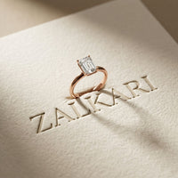 2 Carat Emerald Cut Lab Grown Diamond Solitaire Anniversary Ring Rose Gold