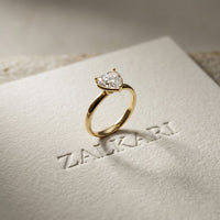 1.5Ct Heart Shape Lab Grown Diamond Solitaire Valentine Ring Gold