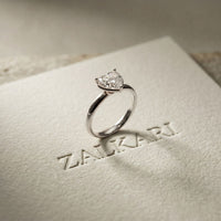 1.5Ct Heart Shape Lab Grown Diamond Solitaire Valentine Ring White