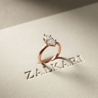 1.5CT Marquise Cut Lab Grown Diamond Celestia Engagement Ring For Women Rose Gold