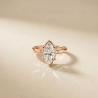 1.5CT Marquise Cut Lab Grown Diamond Celestia Engagement Ring For Women Rose Gold