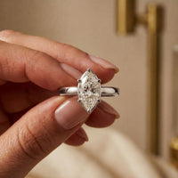 1.5CT Marquise Cut Lab Grown Diamond Celestia Engagement Ring For Women White
