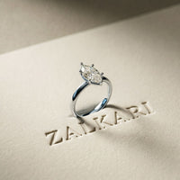 1.5CT Marquise Cut Lab Grown Diamond Celestia Engagement Ring For Women White