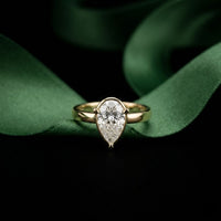 1.5Ct Aurielle Pear Lab Grown Diamond Ring Gold