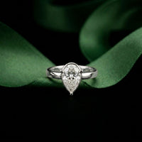 1.5Ct Aurielle Pear Lab Grown Diamond Ring White