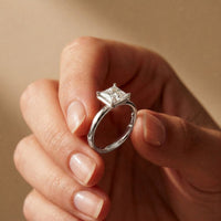 1.5Ct Luneria Princess Cut Lab Grown Diamond Ring White