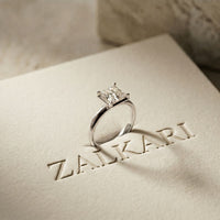 1.5Ct Luneria Princess Cut Lab Grown Diamond Ring White