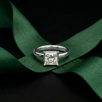 1.5Ct Luneria Princess Cut Lab Grown Diamond Ring White