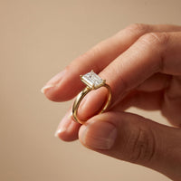 1.50 CTW Emerald Cut Lab Grown Diamond Verelle Anniversary Ring Gold