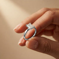 1.50 CTW Emerald Cut Lab Grown Diamond Verelle Anniversary Ring White