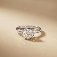 1.50 CTW Classic Round Lab Grown Diamond Promise Ring For Women White